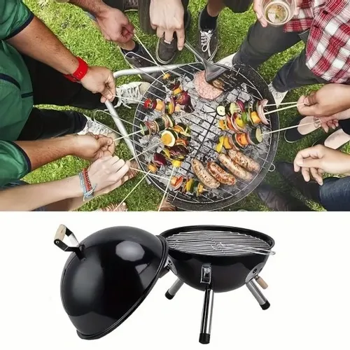 GRILL KOPUŁOWY OGRODOWY ZAMYKANY GRIL Z POKRYWKĄ WĘGLOWY BRYKIET OKRĄGŁY na Arena.pl