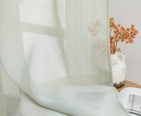 PONY DANCE Zasłony Półprzezroczyste Biało-Zielone 2 sztuki 245x140 cm