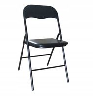 Krzesło składane czarne F do ogrodu, domu, biura