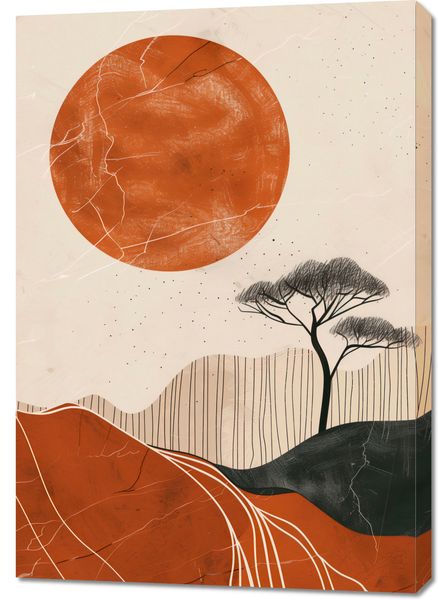 Obraz 70x100cm Afrykański Zachód Słońca zdjęcie 1
