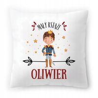 Poduszka Biała 40X40 Cm Dla Oliwiera Syna Dziecka Z Nadrukiem Ze Zdjęciem