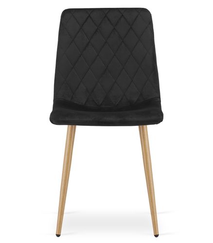 Krzesło TURIN - czarny aksamit / nogi kolor drewna x 1 na Arena.pl