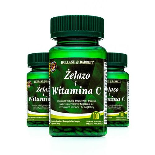 Zestaw Suplementów 2+1 (Gratis) Żelazo + C 100 Tabletek na Arena.pl