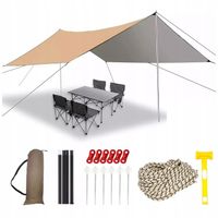 TARP TURYSTYCZNY PŁACHTA BIWAK PLANDEKA NAMIOTOWA 3X3M 210D ANTY-UV OGRODÓW