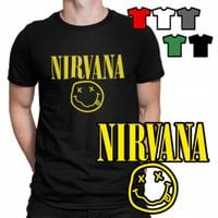 KOSZULKA T-SHIRT MĘSKI WZORY DO WYBORU - NIRVANA ROCK METAL MUZYKA - XL