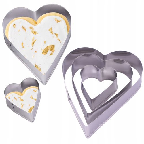 WYKRAWACZE FOREMKI KSZTAŁT SERC DO CIASTEK PIERNIKÓW MASY CUKROWEJ JAJEK na Arena.pl