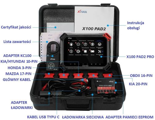 XTOOL X100 PAD2 PRO Programator kluczy pilotów immo na Arena.pl