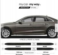 Audi A4 B9 Sedan - Listwy CZARNE Boczne Drzwi