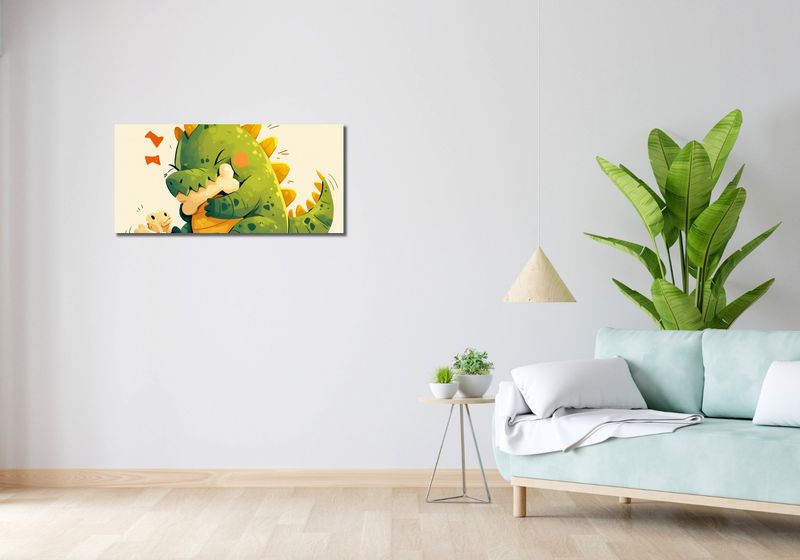 Obraz 90x40cm Uroczy Dinozaur zdjęcie 2
