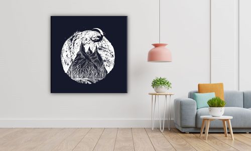 OBRAZ NA PŁÓTNIE 029 Góry nocą 30x30cm na Arena.pl