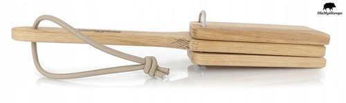 Klasyczna drewniana kołatka klepaczka dla naganiaczy na polowanie na Arena.pl