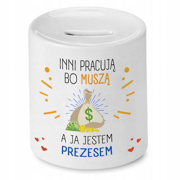 Dla Prezesa Viceprezesa Skarbonka Jestem Prezesem Z Nadrukiem Ze Zdjęciem zdjęcie 1