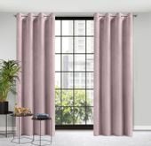 Zasłona gotowa na przelotkach ROSA 140x250 Design91 pudrowa