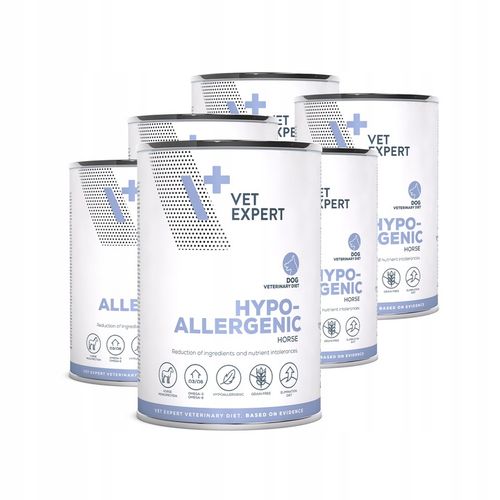 ZESTAW VET EXPERT HYPOALLERGENIC mokra karma weterynaryjna dla psa 6x400g na Arena.pl