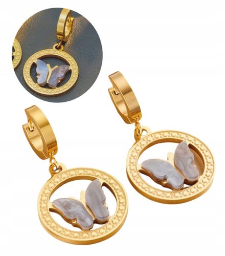 Eleganckie Złote Kolczyki Ze Stali Chirurgicznej na Arena.pl