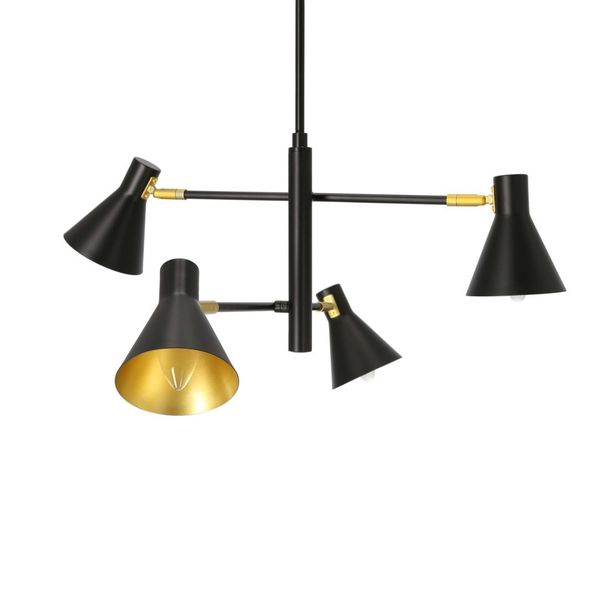 Less zwis 4x40W E14 czarny matowy zdjęcie 9