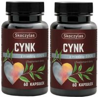 SKOCZYLAS Cynk miedź ekstrakt z zielonej herbaty WŁOSY SKÓRA PAZNOKCIE 2x60