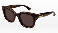 GUCCI OKULARY Solid Brown Panthos GG1828S