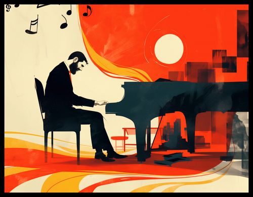 Plakat 65x50cm Pianista na Arena.pl