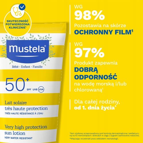 Mustela Mleczko przeciwsłoneczne SPF 50+ 40 ml – od 1. dnia życia na Arena.pl