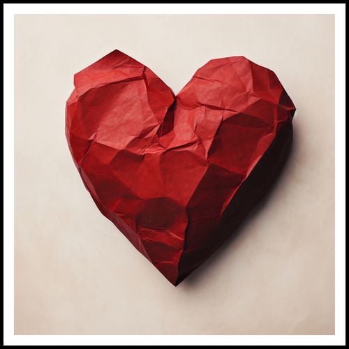 Plakat 90x90cm Kreślone Serce na Arena.pl