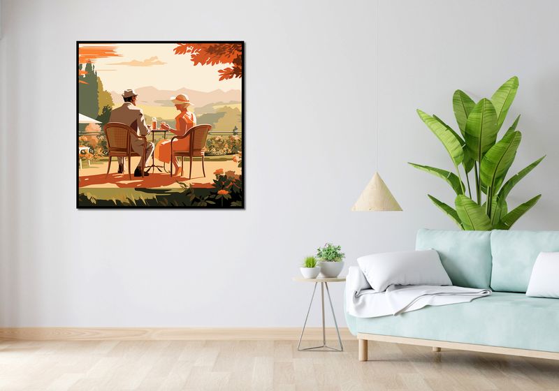 Plakat 100x100cm Retro Randka zdjęcie 4