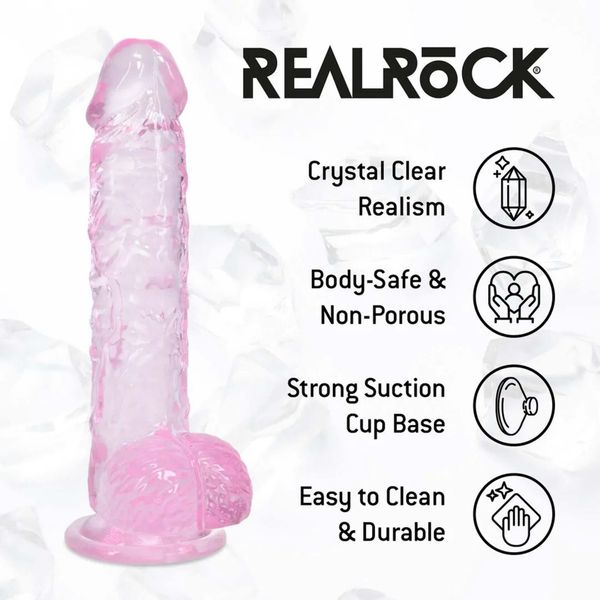 Realistic Dildo With Balls - 5" / 12,7 Cm - Pink zdjęcie 6