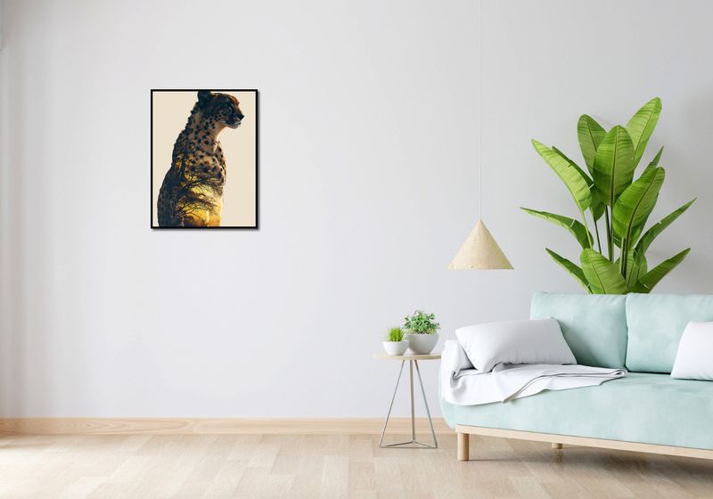 Plakat 50x65cm Gepard Duch Sawanny zdjęcie 4