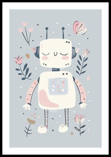 Plakat 40x60cm Wzory dla Dzieci, Dziewczynki Do Pokoju - Roboś na Arena.pl