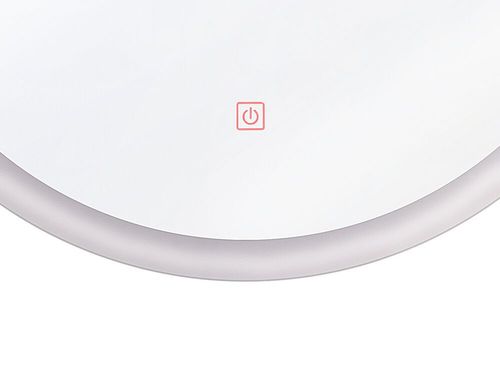 Lustro Ścienne Led Ø 58 Cm Srebrne Yser na Arena.pl