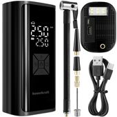 Pompka rowerowa elektryczna kompresor do opon powerbank 6000mAh latarka LED