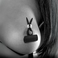 Wibrujące Silikonowe Pętle Na Sutki „Nipple Lassos” Czarny Fetish Fantasy