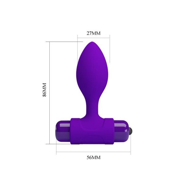 Pretty Love -Vibra Butt Plug Purple zdjęcie 5