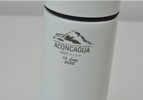 Termos 470 ml logo, grawer BIAŁY 50szt. 6 cm x 22,5 cm na Arena.pl