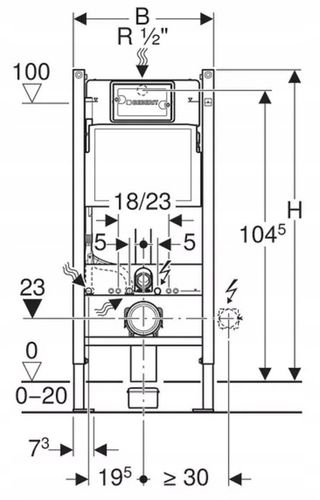 Stelaż podtynkowy do toalety Geberit Duofix Basic na Arena.pl