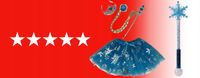 Kostium LODOWEJ WRÓŻKI MAGICZNA RÓŻDŻKA dla dziewczynek na Karnawał Prezent