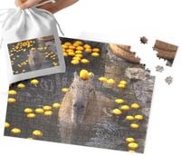 PUZZLE TRADYCYJNE - KAPIBARA WIELKA SUPER WZORY PREZENT 252el + WORECZEK
