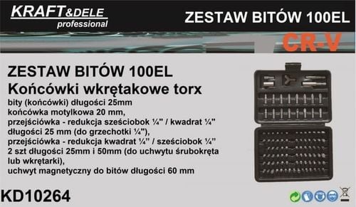 Zestaw bitów - końcówek torx KD10264 100 elem. na Arena.pl