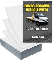 Ulotki A6 100 szt firmowe reklamowe POMOC DROGOWA + PROJEKT GRATIS