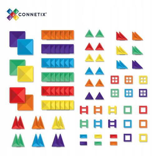 Klocki magnetyczne Rainbow Creative 102 Connetix duży zestaw startowy na Arena.pl