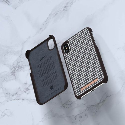 Materiałowe etui do iPhone Xs/X (Dark Brown Pattern 2) na Arena.pl