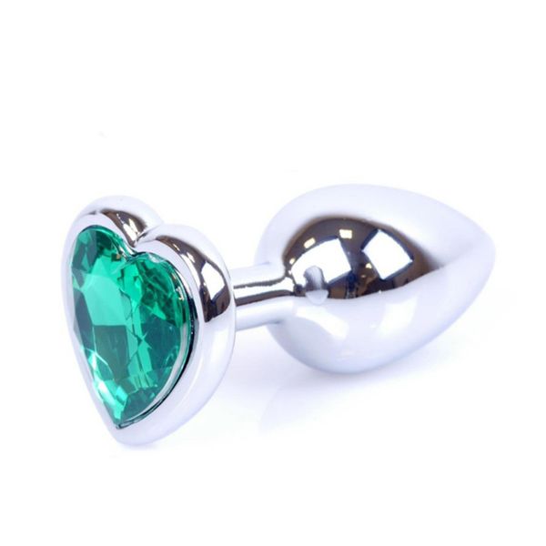 Plug-Jewellery Silver  Heart Plug- Green zdjęcie 10