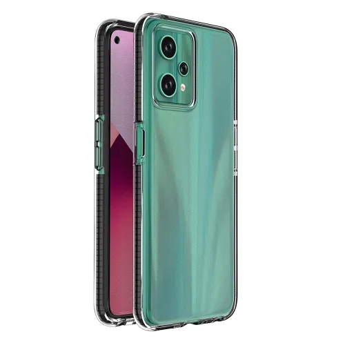 Spring Case etui Realme 9 Pro silikonowy pokrowiec z ramką czarne na Arena.pl