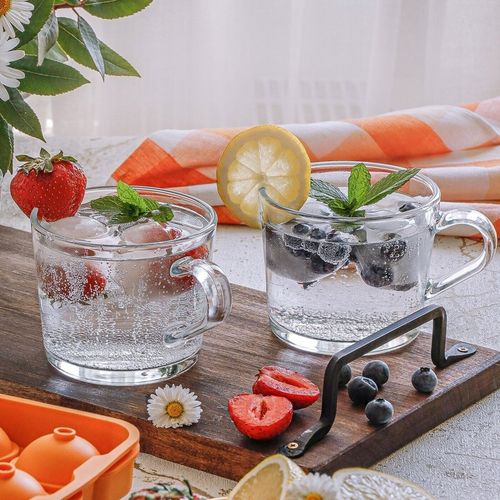 6x SZKLANE KUBKI DO KAWY szklanki do herbaty zestaw kubków Z UCHEM Tadar na Arena.pl