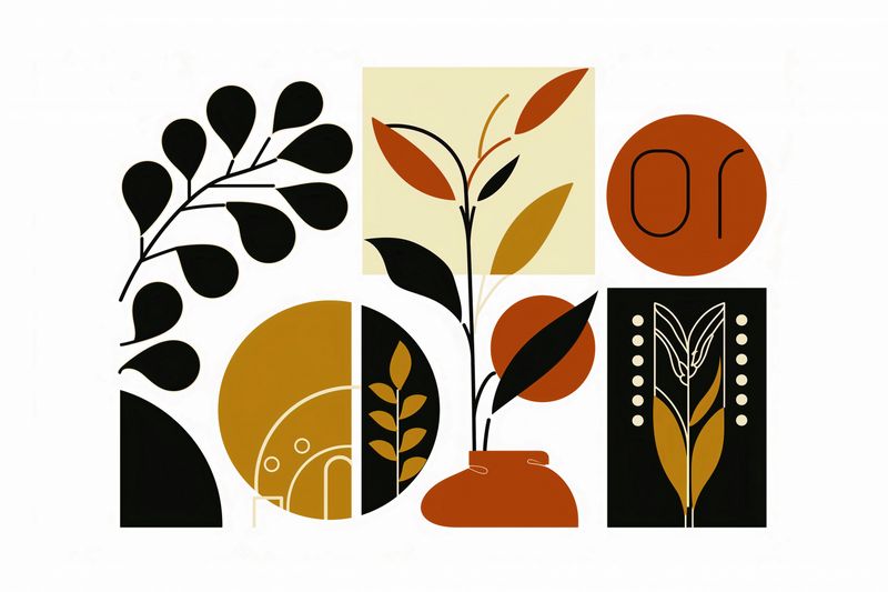 Plakat 45x30cm Kolaż Botaniczny zdjęcie 1