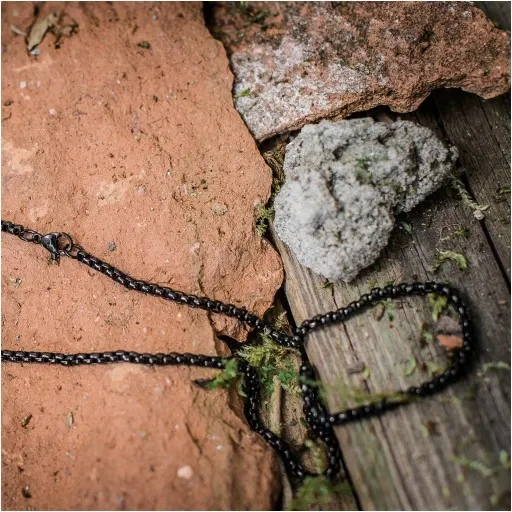 Łańcuszek damski oczkowy splot Ankier czarny zdjęcie 5