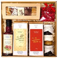 KOSZ PREZENTOWY PREZENT UPOMINEK MIÓD PIERNIKI HERBATA NA ŚWIĘTA URODZINY