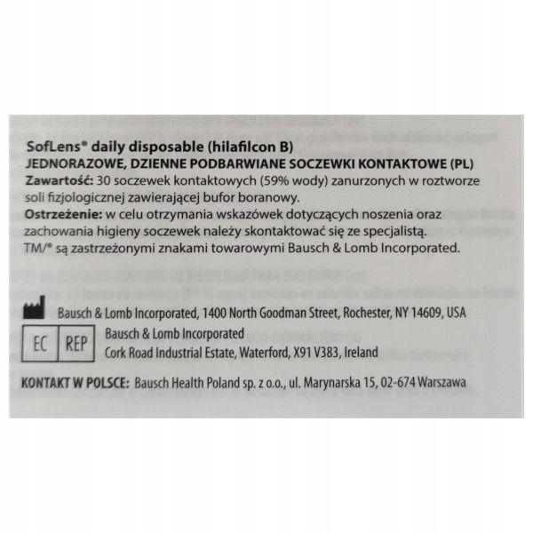 Soczewki Soflens Daily Disposable 30 sztuk zdjęcie 7