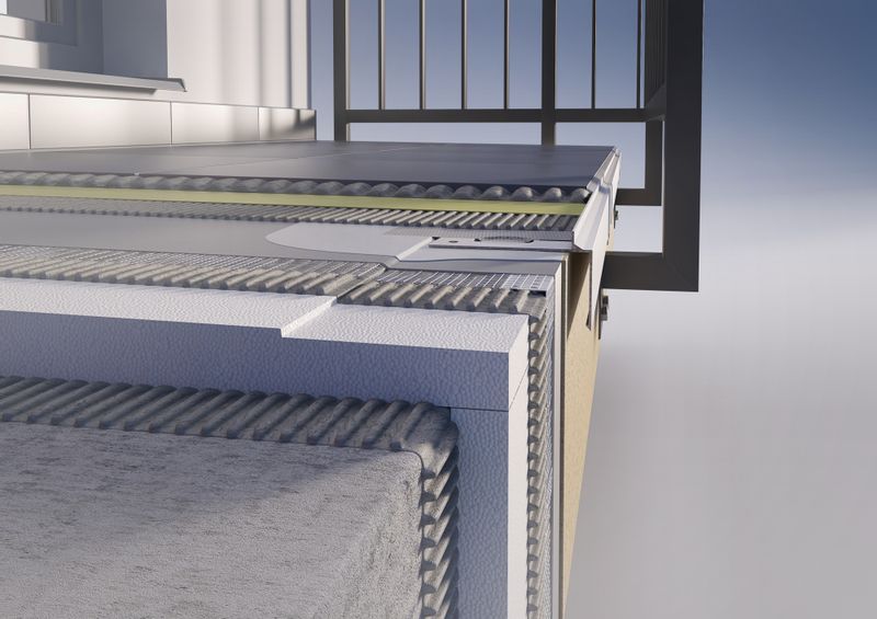 Emaga Profil aluminiowy balkonowy prosty PRIAMY 2,5m szary RAL7035 zdjęcie 3