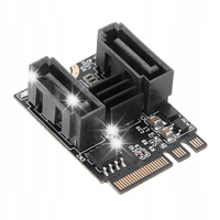 KARTA ADAPTERA ROZSZERZEŃ HDD PCIEX1 M2 DO SATA3.0 6 GBPS DWA PORTY